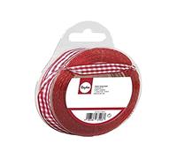 Rayher 5540818 Cuadros de Banda, 9,5 mm, SB de Rollo 10 m, Rojo