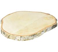 Rayher 55807000 Rodaja de madera de abedul, natural, diámetro de entre 29 y 32 cm