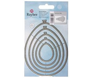 RAYHER - 59237000 - Plantilla de perforación. Set: Nesting Balloons, SB-diseño 5 pcs, 9,5 x 12 cm