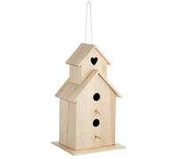 Rayher 6178300 Saint Tropez - Caja de Madera para pájaros pequeños (22 x 19 x 39 cm), diseño de pájaros