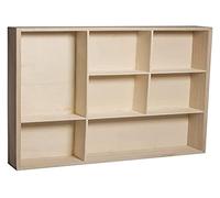 Rayher Hobby 62612000 Imprenta Madera FSC Mix. créd, Surtido, 26x26x4cm, 7 cajones divisorios