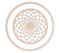 Rayher 62825000 Mandala madera, pack de 1 disco de 13 cm ø y 1 disco de 18 cm ø, Para atrapasueños y decoración