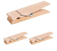 Rayher 62831000 Pinza Gigante de Madera de Abedul, 15 x 3.4 cm (Paquete de 3)