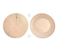 Rayher 62911505 - Juego de anillos de madera (8 piezas, 14,9 cm - 24,7 cm, incluye 2 colgadores, caja de 1 juego)