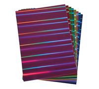 Rayher 67301999 Papel holográfico de colores variados, A4, 250 g/m2, Pack de 8 hojas