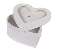 Rayher 67336102 - Corazón con tapa basculante (13 x 13 x 7 cm), color blanco