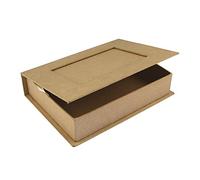 Rayher 71747000 Caja papel maché, 22.8x16x5cm, Caja en forma de libro adecuada para regalar