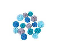 Rayher 76012376 - Pompones de tul (tonos azules y grises, diámetro de 2,5 cm y diámetro de 3 cm)
