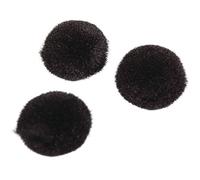 Rayher 7651101 - Pompones (10 mm, 65 Unidades), Color Negro
