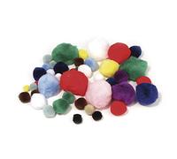 Rayher 7657449 - Pompones (100 Unidades), tamaños