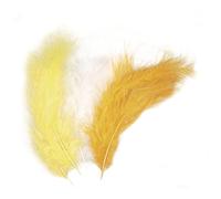 Rayher 85167161 - Mezcla de Plumas de Flojo, 10-15 cm, 15 Unidades, Color Amarillo y w