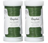 Rayher - Alambre de Cobre (0,35 mm Ã ¸, Bobina de 100 m, Color Verde Oscuro (Paquete de 2)