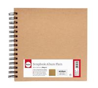 Rayher Álbum scrapbooking de papel kraft, 40 hojas, 20,5x20,5 cm, cuaderno personalizable, 60682000