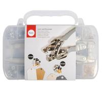 Rayher Alicates agujeros y ojales estuche plast, Incl. 160 ojales ø 3+5mm, caja 1ud, Colorido, 69286000