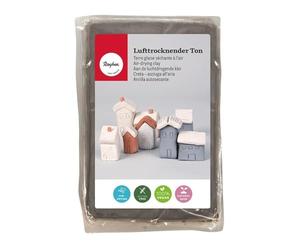 Rayher Arcilla de secado al aire, color gris, 1 kg, apta para cocer, 3450125