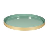 Rayher Bandeja Decorativa de Metal, 30cm ø, 2 Colores, con Almohadillas de gomaespu, eucalipto, 46800502