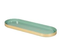 Rayher Bandeja Decorativa de Metal, Alargada, 28x10x1,5cm, 2 Color, c almohad gomaespu, eucalipto, 46802502