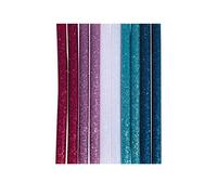 Rayher Barras Pegamento c. Purpurina, 7 m/100mm, para Pistola de Silicona, Bolsa 10uds, Arcoiris, 33496990