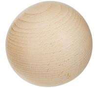 Rayher Bola madera maciza, 80 mm ø, sin perforar, para manualidades y decoración, 6119700