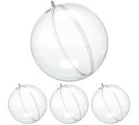 Rayher Bola Transparente, 1 ud 16 cm ø, 2 mitades, Bola Navidad y decoración, 3946237 (Paquete de 4)
