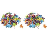 Rayher Brads Scrapbooking Flores, Colores, 50 ud, 12 mm ø, para Manualidades, 7835549 (Paquete de 2)
