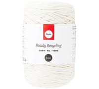 Rayher Braidy - Hilo reciclado (2 mm de diámetro, 250 g de ovillo), color marfil, 42009104
