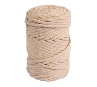 Rayher Braidy Hilo Reciclado, Trenzado, 4mm ø, Aprox. 60m, Bobina 250g, Arena, 42010504