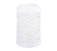 Rayher Braidy Recycling Hilo trenzado, 2 mm de diámetro, color blanco, 250 g, aprox. 250 m, hilo para tejer, ganchillo, hilo textil, hilo para manualidades, 42009102
