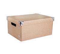 Rayher Caja con tapa para almacenaje, de papel maché FSC reciclado, 30x22x14cm, 67258000