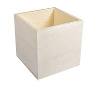 Rayher Caja de Madera para toallitas FSC100%, 14x14x14cm, Natural, 64501505