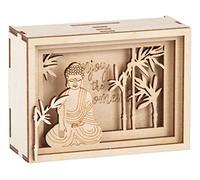 Rayher Caja de Regalo de Madera 3D Enjoy, FSCMixCred, Naturaleza, 11,5x8,5x5cm