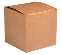 Rayher Cajas plegables, 3 ud, papel kraft, cajitas para regalos, 10x10x10 cm, 67379521
