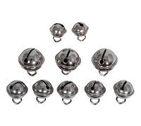 Rayher Cascabeles manualidades, plateados, 10 ud, 11, 15 y 19 mm ø, decoración y Navidad, 25225606