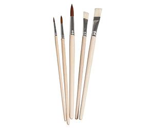 RAYHER Cepillos Surtidos, Bolsa de pestañas 5 Piezas, Varios, Madera, 2,95 x 0,6 x 0,1 cm