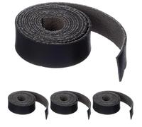 Rayher Cinta de Manualidades, Cuero sintético, Negro, 138x2 cm, 83035576 (Paquete de 4)