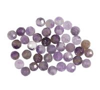 Rayher Cuentas Piedras semipreci Amatista Talla, ø 4mm, Bolsa 40uds, Violeta, 17115000
