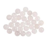 Rayher Cuentas Piedras semiprecios Cuarzo Blanc, ø 6mm, Bolsa 30uds, Blanco, 17117000