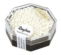 Rayher Delica Cuentas, Cristal, Blanco, 1,6 mm