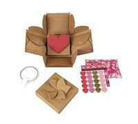 Rayher DIY Cajas de explosión, 12x12x12cm, 16 uds., Color Kraft, 50263521