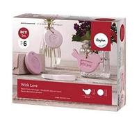 Rayher DIY Casting Kit with Plaster Casting Powder, Moulds, Plaster Colouring, and Two Imprint Labels, Craft Kit for Six Casted Ornaments, 85x50mm, diameter 55 mm, 34416000