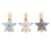 Rayher Estrella de Metal en Clip, FSC 100%, 4,2x1,6x6cm, Bolsa 3uds, Colorido, 46827000