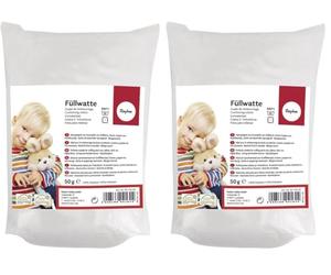 Rayher Füllwatte hochflauschig 500g Beutel Algodón de Relleno, altam.frisado, Copos, 100% poliéster, Blanco, 500 g (Paquete de 2)