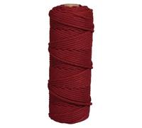 Rayher Hilo Macramé, 3mm, Unos 210g, Rollo 70m, Rojo Vino, 44007290