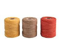 Rayher Hilo macramé, Surtido, 1mm, 3X Unos 50g, 3 carretes de 65m, Terracota, 44009220