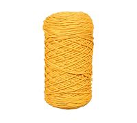 Rayher Hilo para tejer reciclado Braidy, trenzado, 2 mm ø, amarillo miel, bobina 250 m, 42009166