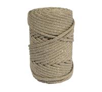 Rayher Hilo recicl Trenzado c Hilo Dorado, 4mm, Trenzado, Aprox. 58 m, Ovillo 250 g, Rojo, 42014503