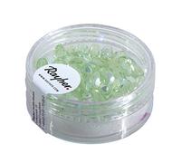 Rayher Hobby 14203835 - Perlas pulidas (6 x 4 mm, 50 Unidades), Color Verde