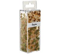 Rayher Hobby 14759000 - Mezcla de Lentejuelas, Perlas de Cristal e Hilo, Dorado