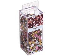 Rayher Hobby 14759000 - Mezcla de Lentejuelas, Perlas de Cristal e Hilo, Schwarz-weiß-Gold-rosé