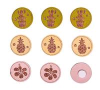 Rayher Hobby 46396000 - Piezas de madera para esparcir (3 cm de diámetro), color verde, amarillo y rosa